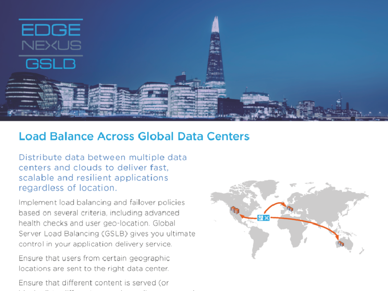 global server for load balancer