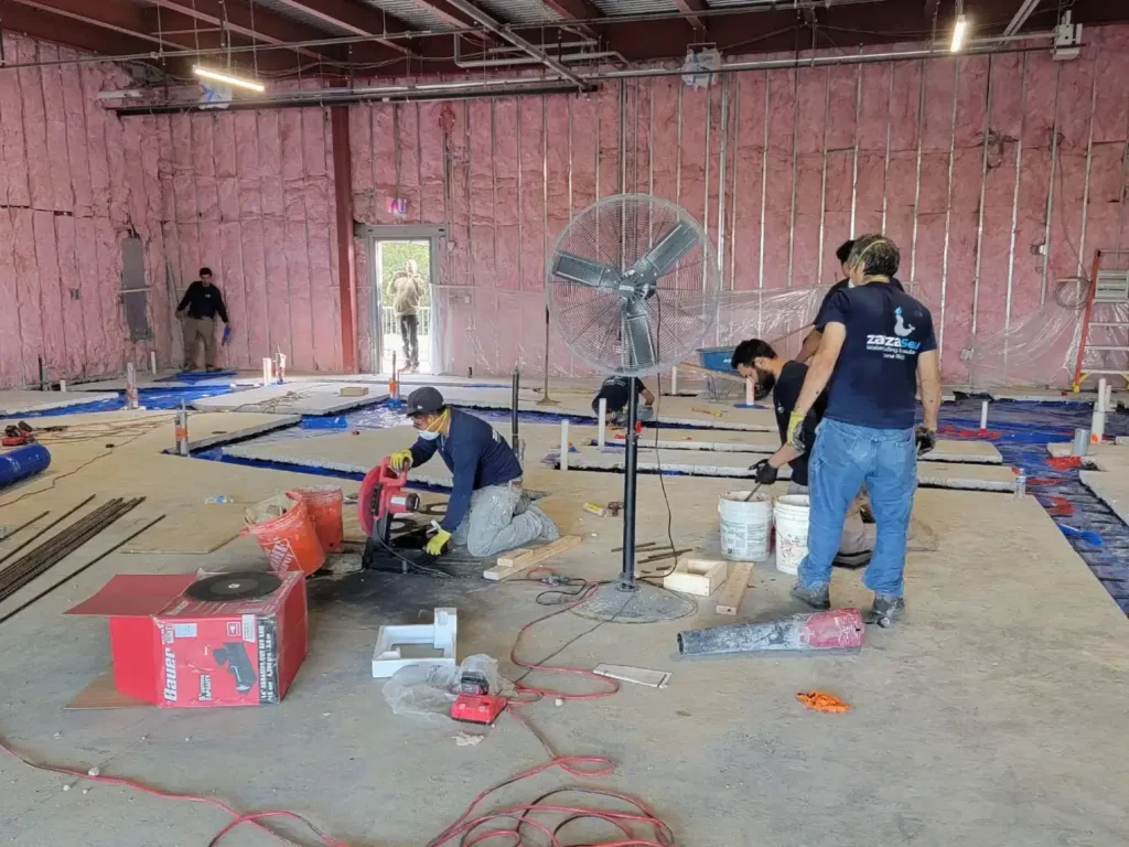 Zavza Seal workers during aspen dental, Holbrook NY construction
