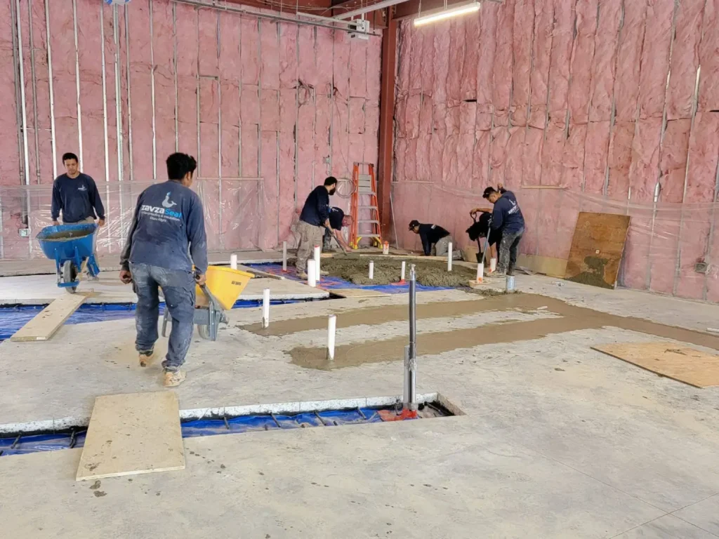 Zavza Seal workers during aspen dental, Holbrook NY construction