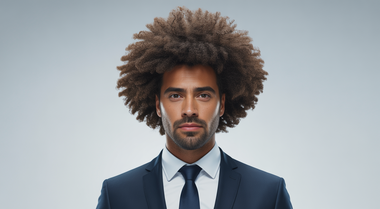 Man with restored, healthy hair after a Sapphire FUE hair transplant procedure.