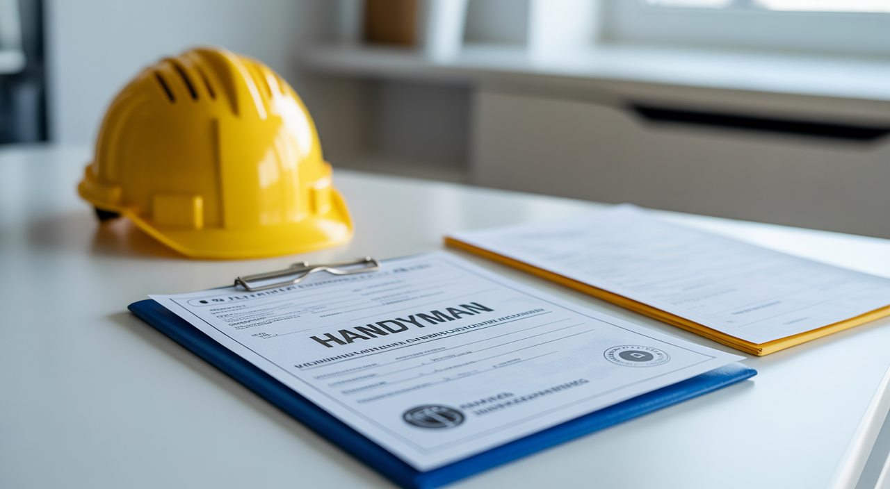 Professional handyman company in Atlanta performing maintenance work in a modern home